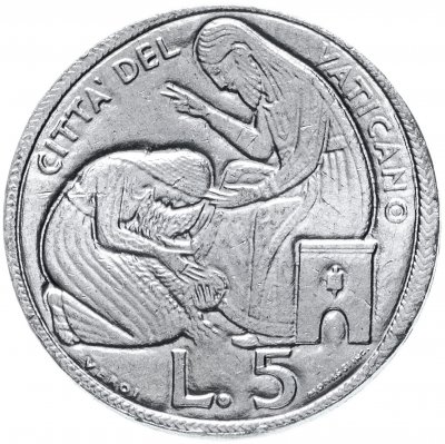 купить Ватикан 5 лир (lire) 1975 "Лето Господне"