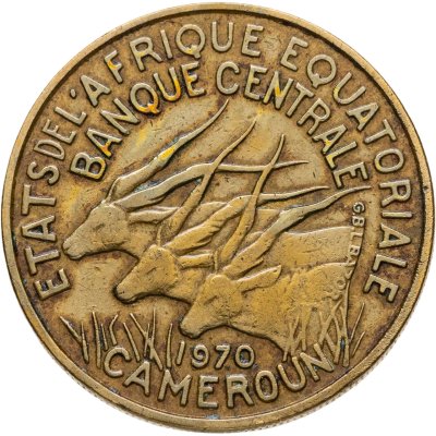 купить Экваториальная Африка и Камерун 25 франков (francs) 1970