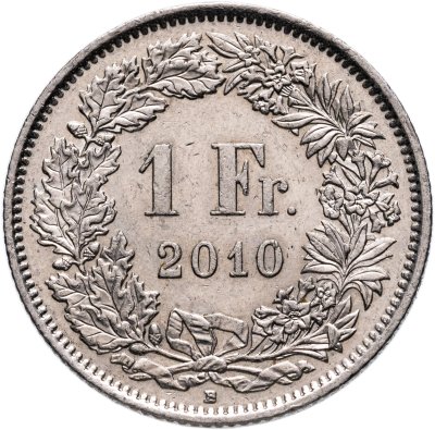 купить Швейцария 1 франк (franc) 2010