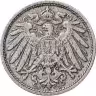 Купить Германия 10 пфеннигов 1908 знак монетного двора: "D"