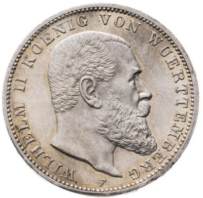 купить Германская Империя, Вюртемберг 3 марки 1912 F