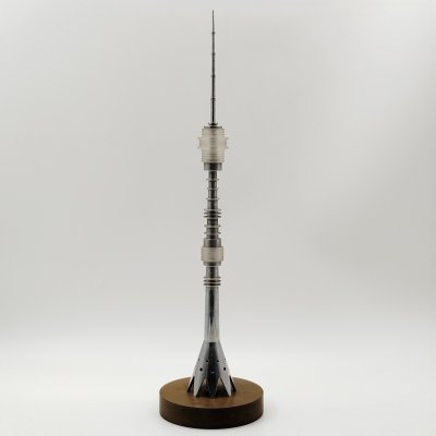 купить Статуэтка (настольный декор) "Останкинская телебашня", металл, композитный материал, СССР, 1970-1980 гг.