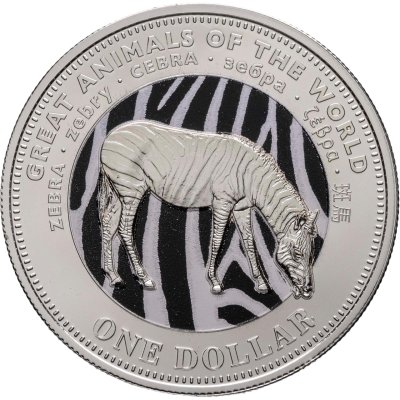 купить Фиджи 1 доллар 2009 "Великие животные мира - Зебра"
