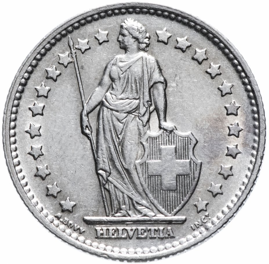 купить Швейцария 1 франк 1944-1967 серебро [товар по акции]