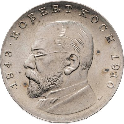 купить Германия (ГДР) 5 марок 1968 "125 лет со дня рождения Роберта Коха"
