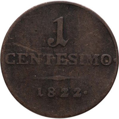 купить Ломбардия-Венеция 1 чентезимо 1822