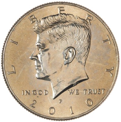 купить США 50 центов (1/2 доллара, half dollar) 2010 P Kennedy Half Dollar знак монетного двора: "P" - Филадельфия