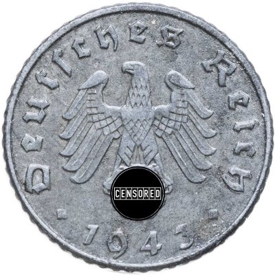 купить Германия (Третий рейх) 5 рейхспфеннигов (reichspfennig) 1943 A