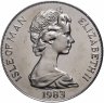 Купить Остров Мэн 1 крона 1983 "200 лет полёту человека - Воздушный шар"