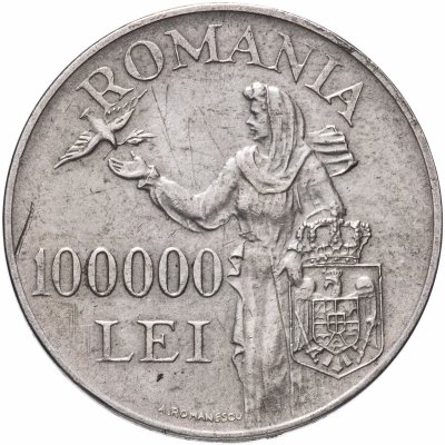купить Румыния 100000 леев (lei) 1946