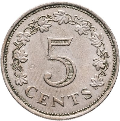 купить Мальта 5 центов 1972