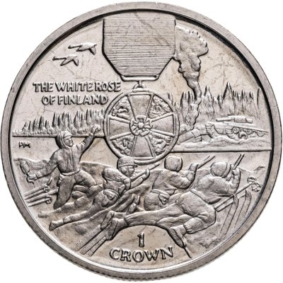 купить Остров Мэн 1 крона 2005 Награды - Орден Белой розы Финляндии