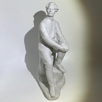 купить Статуэтка "Максим Горький", автор В.Г. Стамов, бисквит, Ленинградский фарфоровый завод (ЛФЗ), СССР, 1950-1960 гг.