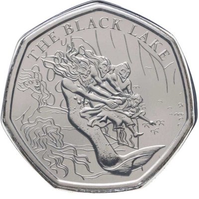 купить Великобритания 50 пенсов (pence) 2024 Черное озеро