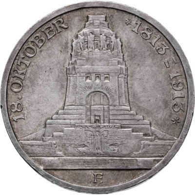 купить Германская империя (Саксония) 3 марки 1913 "100 лет Битве народов"