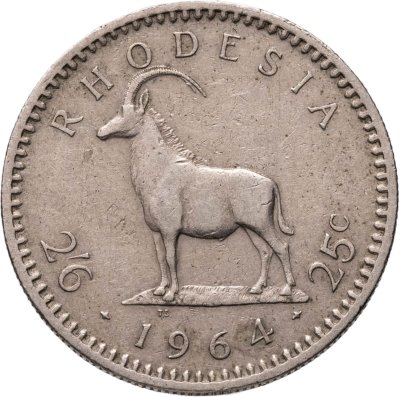купить Родезия 25 центов 1964