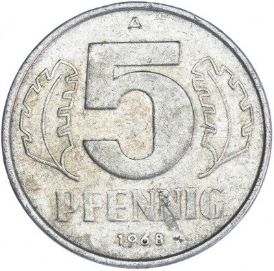 купить Германия 5 пфеннигов 1968
