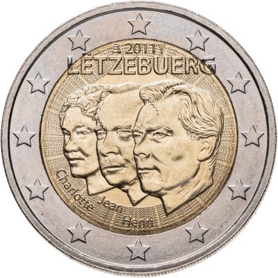 купить Люксембург 2 евро 2011 50 лет присвоения Великому герцогу Жану титула "лейтенант-представитель" (наследник престола)