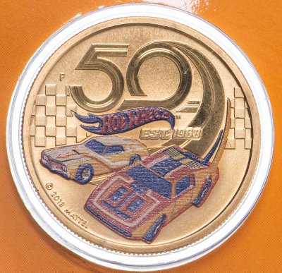 купить Тувалу 1 доллар 2018 "50 лет моделям автомобилей Hot Wheels"