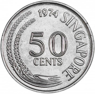 купить Сингапур 50 центов 1974