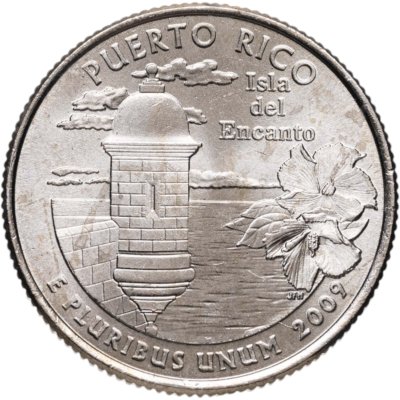 купить США 1/4 доллара (квотер, 25 центов) 2009 P "Пуэрто Рико"