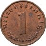 Купить Германия, Третий рейх 1 рейхспфенниг (reichspfennig) 1940, знак монетного двора: "A" - Берлин