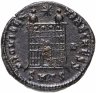 Купить Римская Империя, Константин II, 317-340 гг, Нуммий (реверс: Крепостная башня, без дверей, с двумя зубцами, вверху одна звезда)