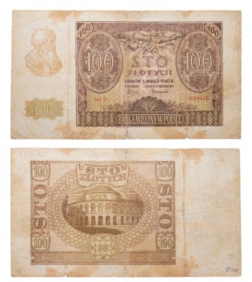 купить Польша 100 злотых 1940