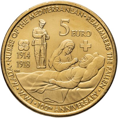 купить Мальта 5 евро (euro) 2014 "100 лет с начала Первой Мировой войны"