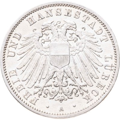 купить Германская Империя, Любек 3 марки 1909