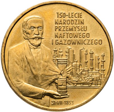 купить Польша 2 злотых 2003 "150 лет нефтяной и газовой промышленности"