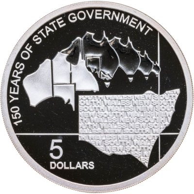 купить Австралия 5 долларов 2006 "150 лет государству - Новый Южный Уэльс", в футляре с сертификатом