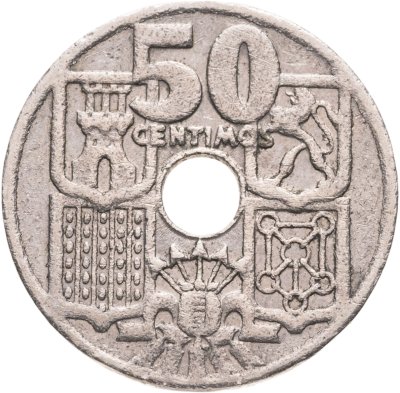купить Испания 50 сентимо (centimos) 1949