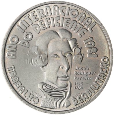 купить Португалия 100 эскудо (escudos) 1982 Международный год инвалидов