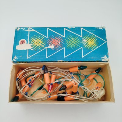 купить Гирлянда елочная "Свеча" в коробке, пластик, стекло, картон, СССР, 1970-1990 гг.