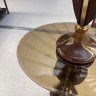 Купить Торшер на фигурном основании с зеленым абажуром, дерево, металл, пластик, ткань, Россия, 1980-2000 гг.