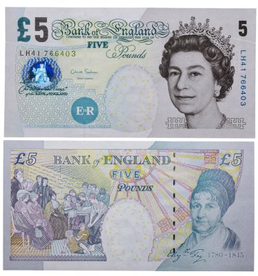 купить Англия 5 фунтов 2002 (Pick 391d)