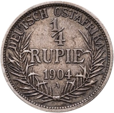 купить Германская Восточная Африка 1/4 рупии (rupee) 1904