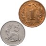 Купить Зимбабве набор из 2 монет 1 и 5 центов (cents) 1983-1988
