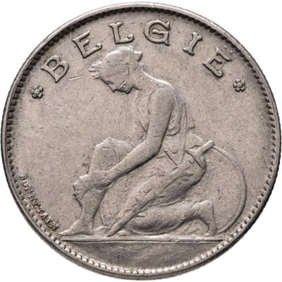 купить Бельгия 1 франк 1922 Надпись на голландском - 'BELGIË'