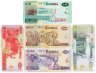 Купить Замбия набор из 5 банкнот 10, 20, 50, 100, 500 квача "Попугаи" 1992-2020