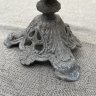 Купить Лампа керосиновая на фигурной, прорезной подставке, стекло, (молочное), латунь, силумин, СССР, 1930-1950 гг.