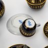 Купить Сервиз кофейный "Echt Kobalt" с ажурным орнаментом, на 6 персон (15 предметов), фарфор, крытье кобальтом, золочение, Graf Von Henneberg Porzellan, 1777 Jlmenau, ГДР, 1977-1990 гг.