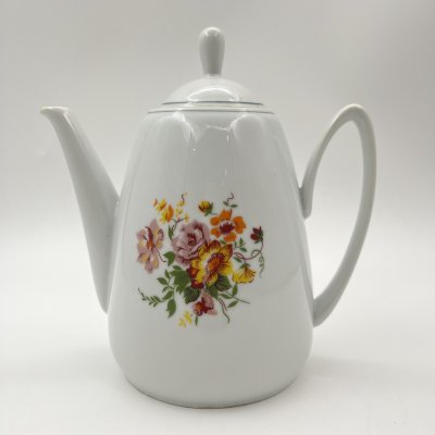 купить Чайник с цветочным декором, фарфор, деколь, Cluj-Napoca Porcelain, Румыния, 1974-1990 гг.