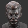 Купить Бюст "И.В. Сталин", автор Николай Василик, керамика, восстановительный обжиг, тонирование, Гжельский экспериментальный керамический завод «Всекохудожник», СССР, 1933 г.