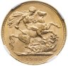 Купить Великобритания 1 соверен (sovereign) 1908 M, монетный двор Мельбурна (Австралия) в слабе ННР MS61