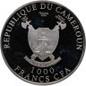 Купить Камерун 1000 франков 2011 «Лебеди любви» в футляре с сертификатом