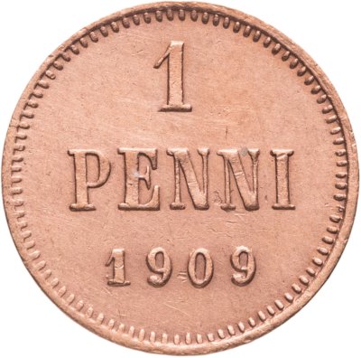 купить 1 пенни (penni) 1909 Российская Финляндия