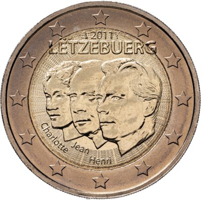 купить Люксембург 2 евро 2011 "50 лет награждения Великого герцога Люксембурга Жана титулом "lieutenant-représentant""
