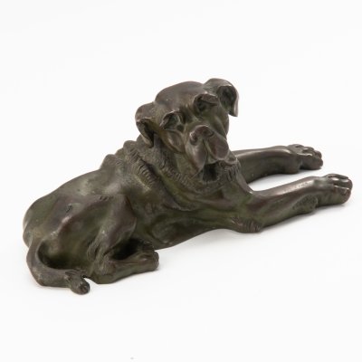 купить Скульптура кабинетная (статуэтка) "Сенбернар", бронза, литье, тонировка, Западная Европа, 1950-1980 гг.